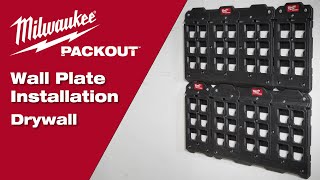 Milwaukee® PACKOUT™ Wall Plate Installation Guide for Drywall [upl. by Telracs780]