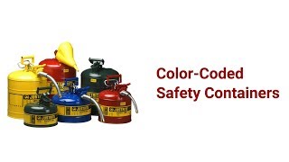 Justrite Safety Cans ColorCoded Safety Containers [upl. by Ellora]