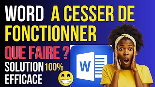 Comment récupérer mon document lorsque Word à cesser de fonctionner brusquement  Tutoriel pas à pas [upl. by Amando]