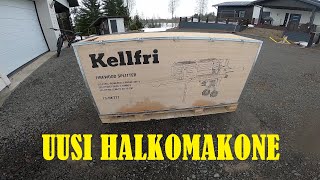 Uusi halkomakone tuli  New firewood splitter [upl. by Healion41]