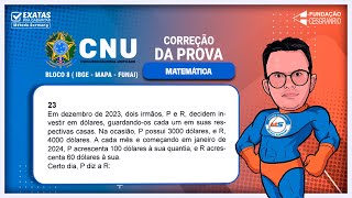 CNU Bloco 8  Correção da Prova Questão 23  Matemática [upl. by Canada505]