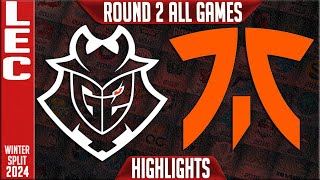 G2 vs FNC Highlights ALL GAMES  LEC Winter 2024 Playoffs Upper Round 2  G2 Esports vs Fnatic [upl. by Innek]