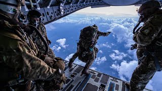 British Army Pathfinders HALO Freefall from 18000ft  2022 [upl. by Gleich]