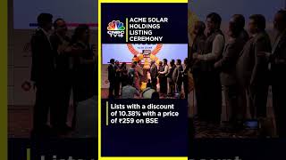 ACME Solar Holdings Makes A Weak Debut On DStreet  N18S  CNBC TV18 [upl. by Uzia]