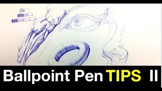 Drawing Quick Tips  Simple Ballpoint Pen Shading Tips Pt 2 [upl. by Llehcram340]