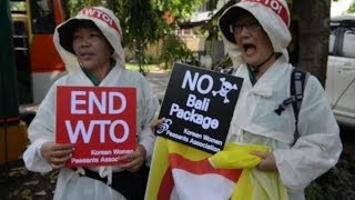 Activists protest at WTO conference in Bali [upl. by Atinav]