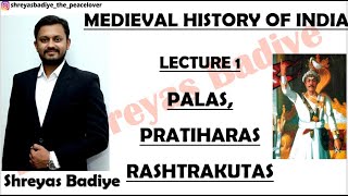 Palas Pratiharas Rashtrakutas  Medieval History of India [upl. by Ahsilac]