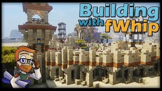 Building with fWhip  Desert WALL 92 Minecraft Lets Play 112 Single Player Survival [upl. by Cerelly3]