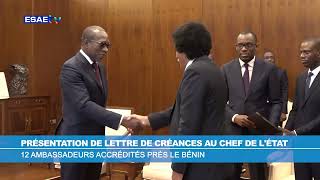 PRÉSENTATION DES LETTRES DE CRÉANCES AU CHEF DE LÉTAT DE 12 AMBASSADEURS [upl. by Arob663]