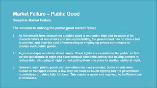 IB ECONOMICS HL  UNIT 29  MARKET FAILURE  PUBLIC GOOD [upl. by Asp424]