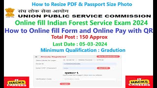 UPSC IFS Notification 2024  UPSC IFS form filling 2024  How to fill UPSC form 2024 [upl. by Moorish]