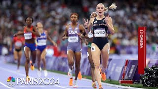 Keely Hodgkinson kicks into gear to win womens 800m  Paris Olympics  NBC Sports [upl. by Esille]