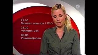 Hallåan Josefin Crafoord före Mannen som sov i 19 år  TV4 20060215 [upl. by Egroej992]