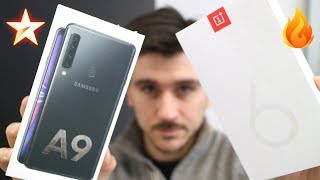 SAMSUNG GALAXY A9 e ONEPLUS 6T unboxing stellare [upl. by Alby]