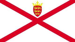 Bandera e Himno de Jersey Reino Unido  Flag and Anthem of Jersey United Kingdom [upl. by Nilyahs]