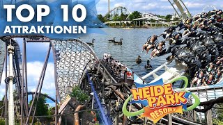 TOP 10 Fahrgeschäfte im Heide Park [upl. by Lorain419]