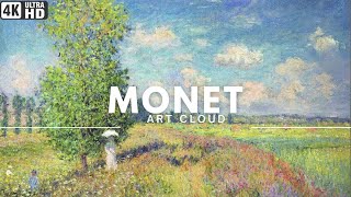 ART CLOUD ⧓ Stunning 4K HD TV Screensaver 100 Claude Monets Landscape Masterpieces 2 NO SOUND [upl. by Ewart]