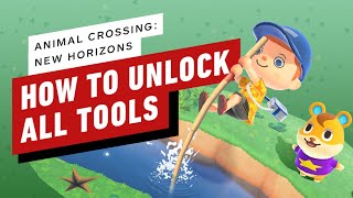 Animal Crossing New Horizons  How To Unlock All Tools Ladder and Vaulting Pole [upl. by Harlamert31]