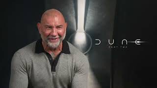 Dave Bautista talks Dune Part II and working with Denis Villeneuve [upl. by Lippold]