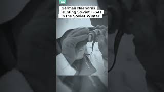 German Nashorns Hunting Soviet T34s during Soviet Winter  Rare Footage [upl. by Mukund968]