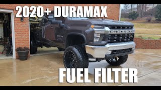 2020 2021 2022 Silverado 2500HD Duramax Diesel Fuel Filter Change How To DIY [upl. by Michel]