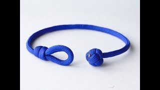 How to Make a Single Strand Knot and Loop Paracord Friendship BraceletCeltic Button Knot [upl. by Adnilema120]