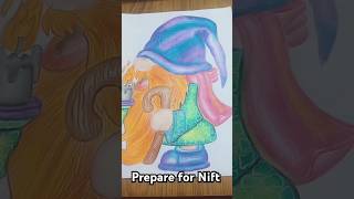 Nift preparation drawing👉how to prepare for nift❣️nift free preparation👀drawing🦚artshorts ytshorts [upl. by Euqinehs559]