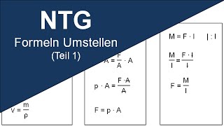 Formeln Umstellen Teil 1 [upl. by Ahc]