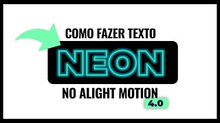 COMO FAZER TEXTO NEON PISCANDO NO ALIGHT MOTION 40 [upl. by Norrek]