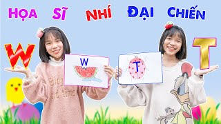 Thi Vẽ Tranh Theo Chữ Cái  Họa Sĩ Nhí Đại Chiến ♥ Minh Khoa TV [upl. by Goodard198]