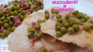 Scaloppine Con Pancetta E Piselli [upl. by Eadmund1]