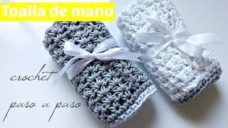 CÓMO TEJER TOALLA DE MANO A CROCHET O PAÑO DE COCINA [upl. by Aracaj]