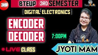 ENCODER  DECODER DIGITAL ELECTRONICS 3RD SEMESTER  POLYTECHNIC [upl. by Fayette]