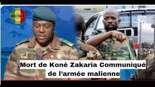 MORT DE KONE ZAKARIA LE GOUVERNEMENT MALIEN FAIT UN COMMUNIQUER ENFIN [upl. by Aleik]