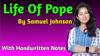 Life Of Pope by Samuel Johnson  Life Of Pope Summary  Samuel Johnson Life Of Pope  Life Of Pope [upl. by Yrrep]