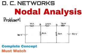 11 Nodal Analysis  Complete Concept and Problem1  Most Important [upl. by Skyla]