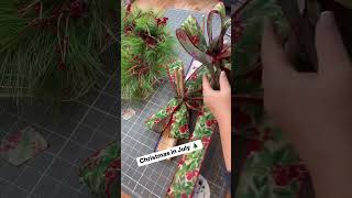 Easiest wreath ever simple christmasdecor diy tutorial wreath bowmaking stepbystep [upl. by Avitzur]