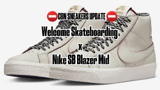 Welcome Skateboarding x Nike SB Blazer Mid  Detailed look  Price and Date Release [upl. by Sualakcin924]