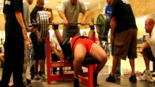 Powerlifter Brian Carroll Bench Presses 749 Pounds [upl. by Ricarda628]