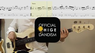 듣기 좋은 베이스가 치기도 좋다👍│Official髭男dism  TATTOO│BASS TAB│악보 [upl. by Weyermann]