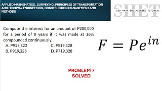 MSTC Refresher 7 Money Compounded Continuously [upl. by Myke]