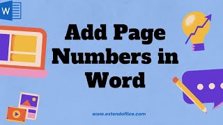 How to Add Page Numbers in Word A StepbyStep Guide [upl. by Rabi]