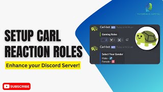 How To Setup CARL BOT Reaction Roles In Discord Server IN 2024 [upl. by Nosreg178]