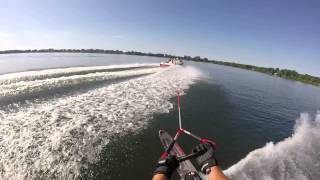 Slalom Water Ski Run with quotHelmet Camquot [upl. by Uel]