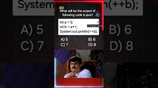 Java MCQ 22 Basics of Java and increment operator  Java output Questions shorts icse java [upl. by Lissie]