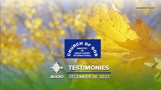 Testimonies  December 28 2023  CGMJCI [upl. by Eelannej469]