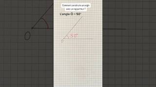 Comment tracer un angle avec un rapporteur  math angles geometry geometrie [upl. by Ahsoyem953]