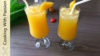 Summer Drink Peach Mango Juice Recipe  14August Special By Cooking With Passion [upl. by Ezra]