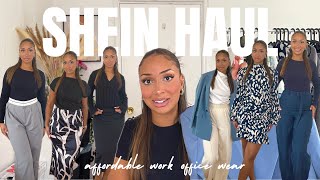 HUGE SHEIN WORK CLOTHES HAUL 2023  Office Looks Sixth Form Smart Outfits [upl. by Ahsiri]