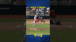 WHAT A THROWbaseball shortsfeed wow omg sports [upl. by Esialb]